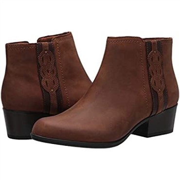 Botines De Mujer En Piel Color Tostado Oscuro Adreena Lila Clarks