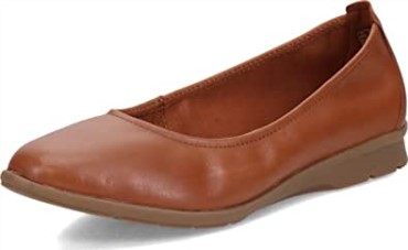 Bailarinas De Mujer Jenette Easy De Cuero Tostado Oscuro Clarks