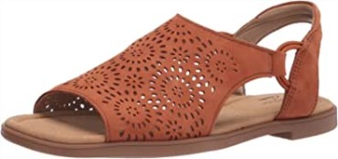 Sandalias Planas Reyna Swirl Para Mujer En Ante Marrón Oscuro De Clarks