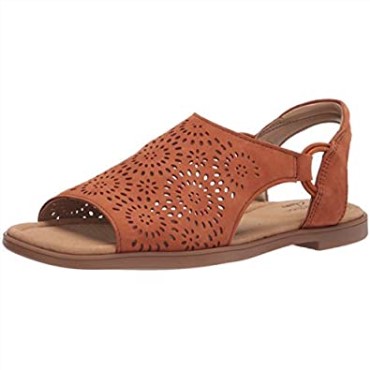 Sandalias Planas Reyna Swirl Para Mujer En Ante Marrón Oscuro De Clarks