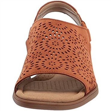 Sandalias Planas Reyna Swirl Para Mujer En Ante Marrón Oscuro De Clarks