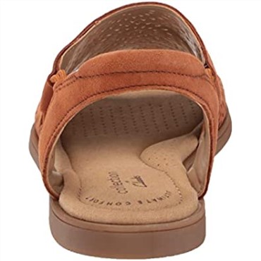 Sandalias Planas Reyna Swirl Para Mujer En Ante Marrón Oscuro De Clarks