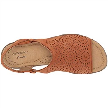 Sandalias Planas Reyna Swirl Para Mujer En Ante Marrón Oscuro De Clarks