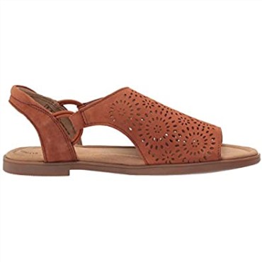 Sandalias Planas Reyna Swirl Para Mujer En Ante Marrón Oscuro De Clarks
