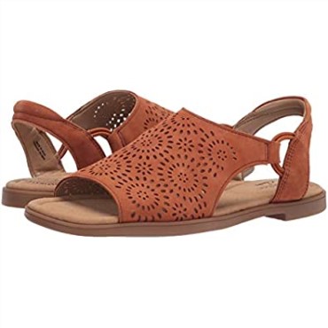 Sandalias Planas Reyna Swirl Para Mujer En Ante Marrón Oscuro De Clarks