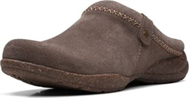 Zueco Roseville Echo Clarks De Ante Marrón Oscuro Para Mujer