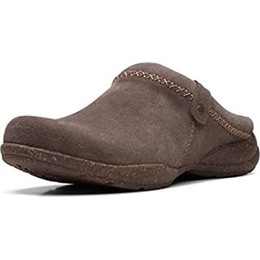Zueco Roseville Echo Clarks De Ante Marrón Oscuro Para Mujer