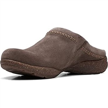 Zueco Roseville Echo Clarks De Ante Marrón Oscuro Para Mujer