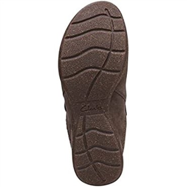 Zueco Roseville Echo Clarks De Ante Marrón Oscuro Para Mujer