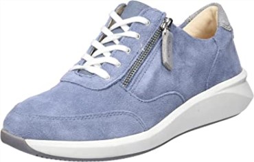 Zapatilla De Mujer Sde Clarks Un Rio Con Cremallera Azul Vaquero