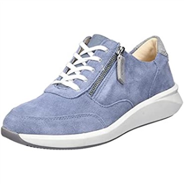 Zapatilla De Mujer Sde Clarks Un Rio Con Cremallera Azul Vaquero