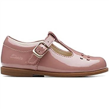 Zapatos De Cuero Para Niños Pequeños Draw Play Rosa Clarks