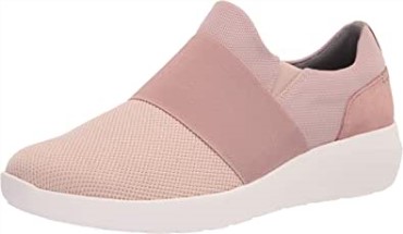 Zapatilla De Mujer Clarks Kayleigh Band Combi Textil Rosa Empolvado