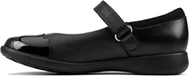 Etch Beam Kids Negro Cuero Niñas Merceditas Colegiales Clarks