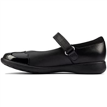 Etch Beam Kids Negro Cuero Niñas Merceditas Colegiales Clarks