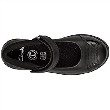 Etch Beam Kids Negro Cuero Niñas Merceditas Colegiales Clarks