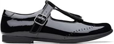 Moda Scala Teen Zapatos De Cuero Juvenil Negro Clarks