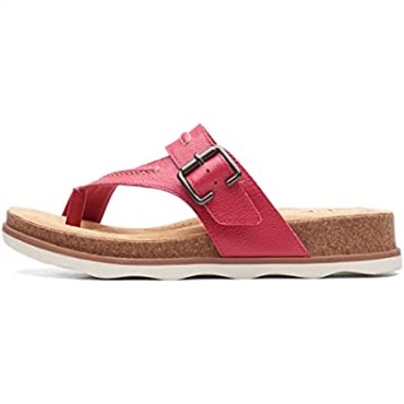 Sandalia Plana Mujer Clarks Brynn Madi En Piel Fucsia