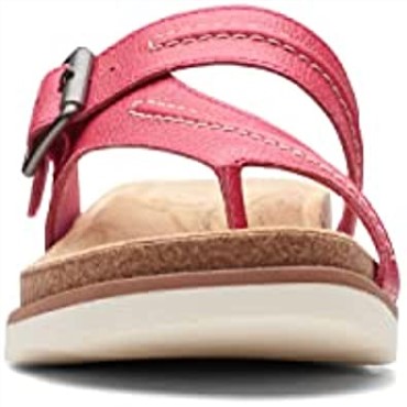 Sandalia Plana Mujer Clarks Brynn Madi En Piel Fucsia