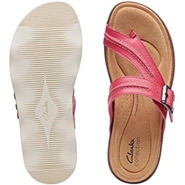 Sandalia Plana Mujer Clarks Brynn Madi En Piel Fucsia