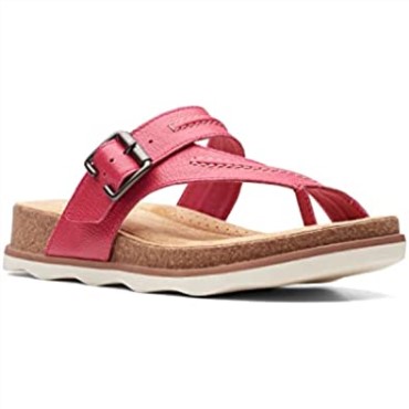 Sandalia Plana Mujer Clarks Brynn Madi En Piel Fucsia