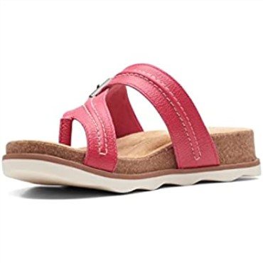 Sandalia Plana Mujer Clarks Brynn Madi En Piel Fucsia