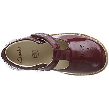Corona De Niña Wish T Bailarina Plana Clarks Merlot