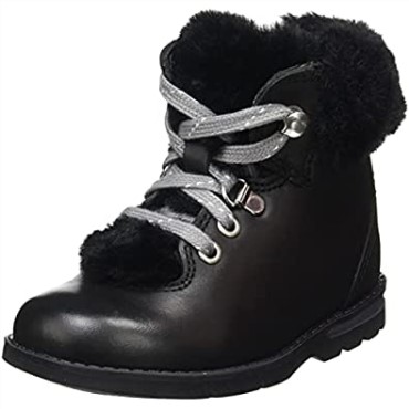 Botas De Nieve Niña Dabi Excursionista Clarks Cuero Negro
