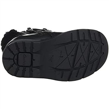 Botas De Nieve Niña Dabi Excursionista Clarks Cuero Negro