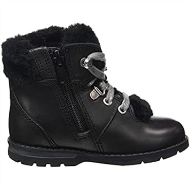 Botas De Nieve Niña Dabi Excursionista Clarks Cuero Negro
