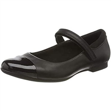 Bailarinas Niña Scala Gem Y Clarks Piel Negra