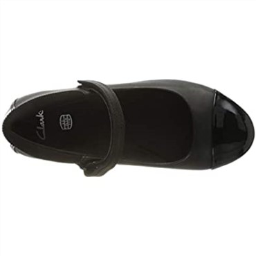 Bailarinas Niña Scala Gem Y Clarks Piel Negra