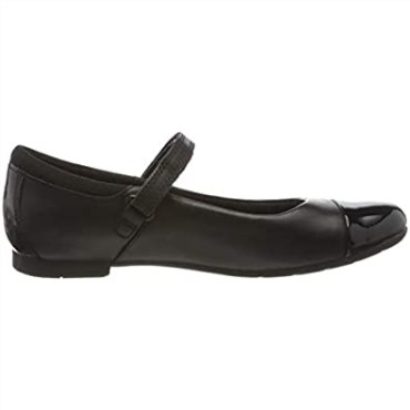 Bailarinas Niña Scala Gem Y Clarks Piel Negra
