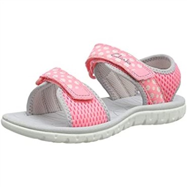 Sandalias De Niña Surf Tide K Sling Back Clarks Rosa Rosa Combi Rosa Combi