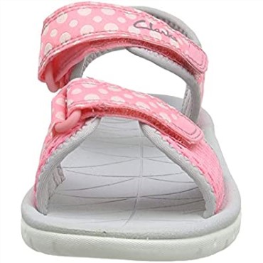 Sandalias De Niña Surf Tide K Sling Back Clarks Rosa Rosa Combi Rosa Combi