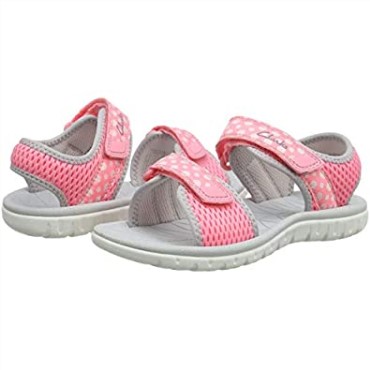 Sandalias De Niña Surf Tide K Sling Back Clarks Rosa Rosa Combi Rosa Combi