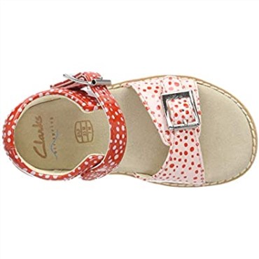 Sandalias De Niña Crown Bloom T Sling Back Naranja Clarks
