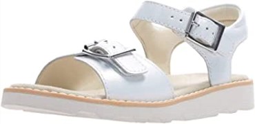 Sandalias Niña Crown Bloom T Sling Back Clarks Blanco Cuero Blanco