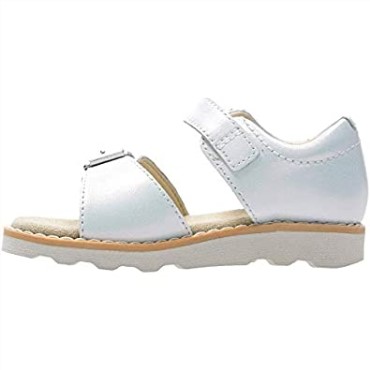 Sandalias Niña Crown Bloom T Sling Back Clarks Blanco Cuero Blanco