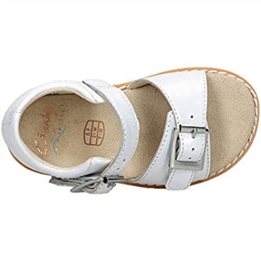 Sandalias Niña Crown Bloom T Sling Back Clarks Blanco Cuero Blanco