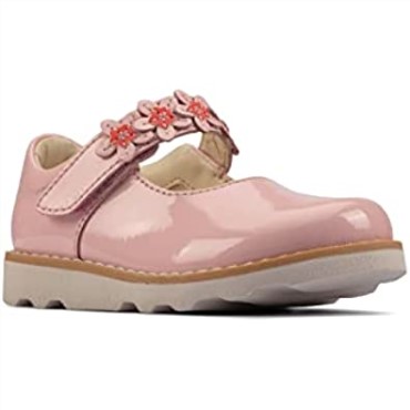 Zapatos Con Detalle De Correa Inferior F Para Niñas Crown Petal T Cuero Rosa Claro Clarks