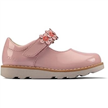 Zapatos Con Detalle De Correa Inferior F Para Niñas Crown Petal T Cuero Rosa Claro Clarks
