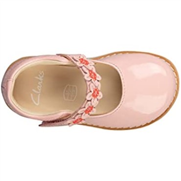 Zapatos Con Detalle De Correa Inferior F Para Niñas Crown Petal T Cuero Rosa Claro Clarks