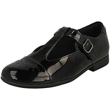 Zapatos Con Tira En T Para Niñas Con Detalles Láser Scala Spirit K Negro Clarks
