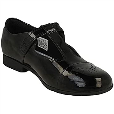 Zapatos Con Tira En T Para Niñas Con Detalles Láser Scala Spirit K Negro Clarks