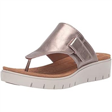 Sandalias De Mujer Un Karely Dew Destalonadas En Piel Dorada Metalizada Clarks