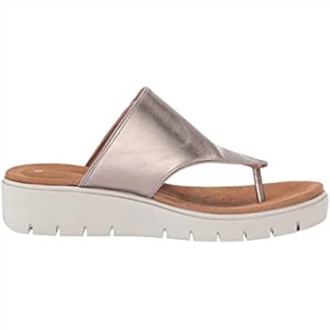 Sandalias De Mujer Un Karely Dew Destalonadas En Piel Dorada Metalizada Clarks