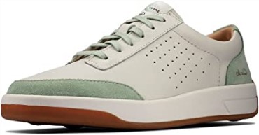 Zapatillas Casual De Mujer Clarks Hero Air Lace Verde Blanco
