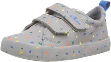 Zapatilla Niño Clarks Foxing Print T Lona Gris