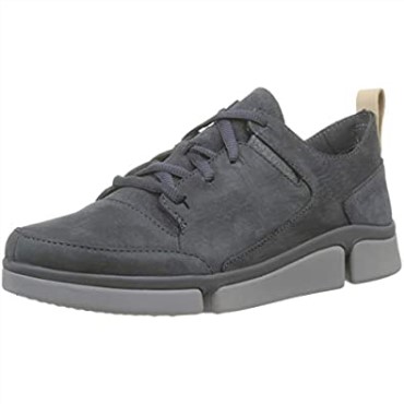 Zapatillas Bajas Tri-turn De Mujer Clarks De Nobuk Gris Gris Oscuro